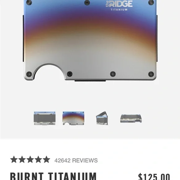 The Ridge Titanium Burnt 財布 Burnt Titanium Wallet - Sleek & Durable | The Ridge